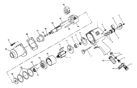 Diagram Diagram and Parts List for IR221  Ingersoll Rand Wrench